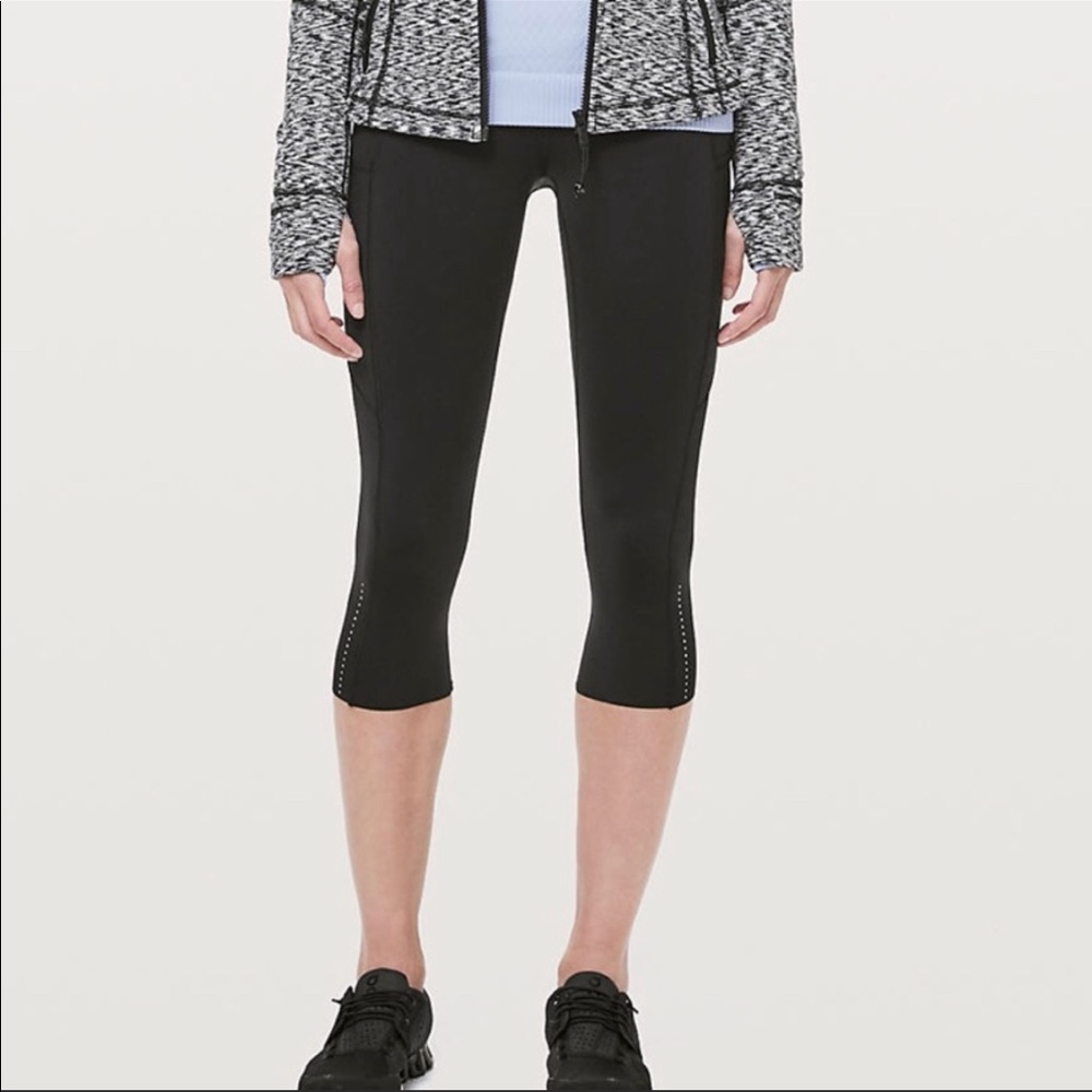 Lululemon Fast and free HR Crop 19” size 4